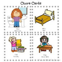 Chore Cards from fivelittlechefs.com #printable