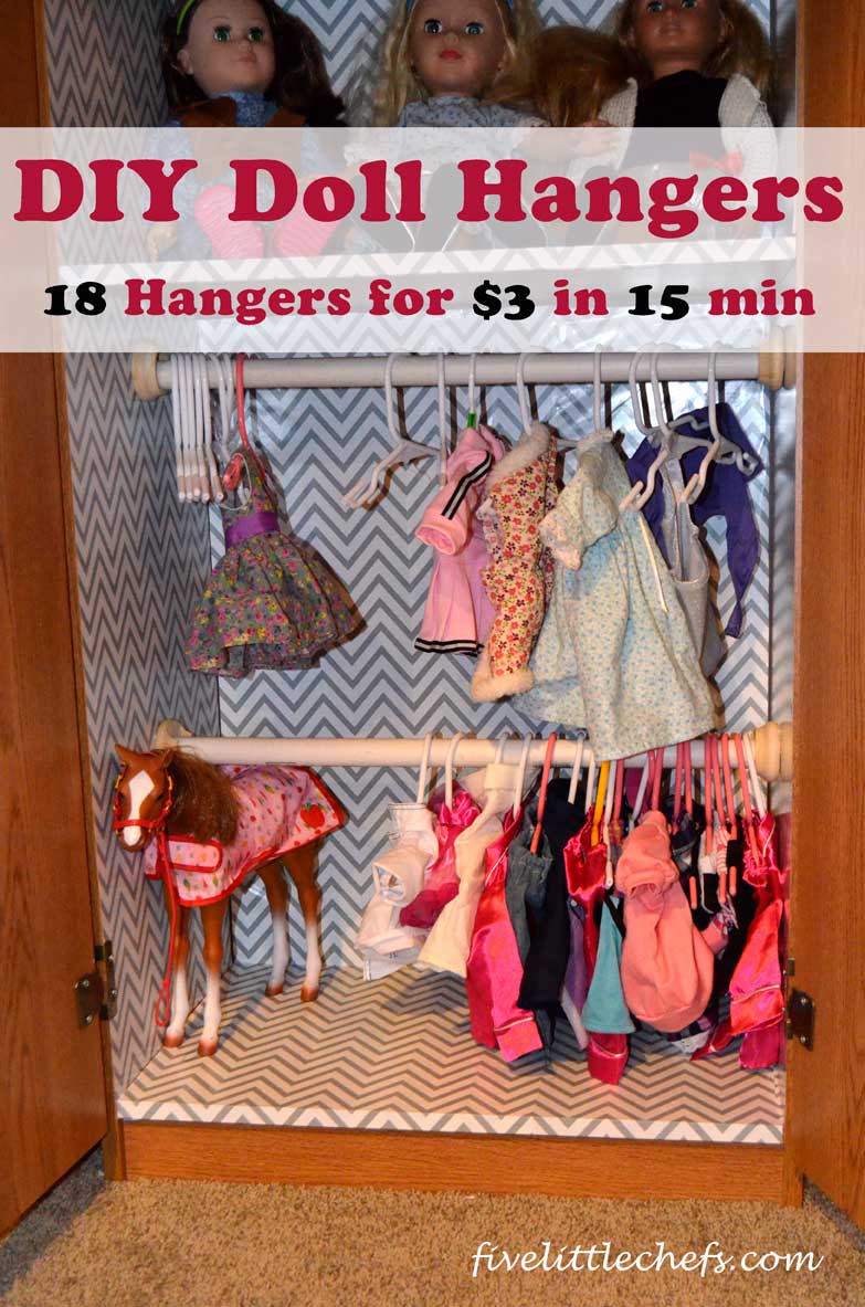 DIY Doll Hangers - Make 18 hangers for $3 in less the 15 minutes!