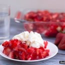 Strawberry Rocky Road is an amazingly easy dessert for any occasion. Use store bought angel food cake and glaze for an even quicker recipe. Make ahead before entertaining your guests and they will be impressed by this light, fluffy dessert topped with whipped cream. fivelittlechefs.com