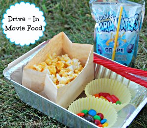 How do you make your drive in movie more fun? Come see how we do it at fivelittlechefs.com #drive in food