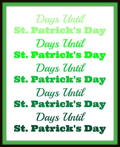 Free St. Patrick Day Wordart from fivelittlechefs.com