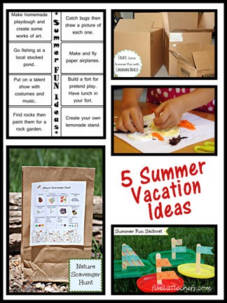 5 Summer Vacation Ideas to keep your kids busy and creative from fivelittlechefs.com #summervacationideas