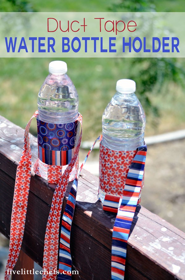 This DIY patriotic duct tape water bottle holder is perfect for 4th of July parades, hikes or any activity that requires you to stay hydrated. Crafts kids can make are great to keep them busy, especially in the summer.
