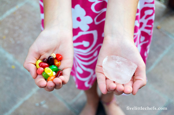 Teach kids about recognizing service opportunities with this Candy and Ice Experiment.