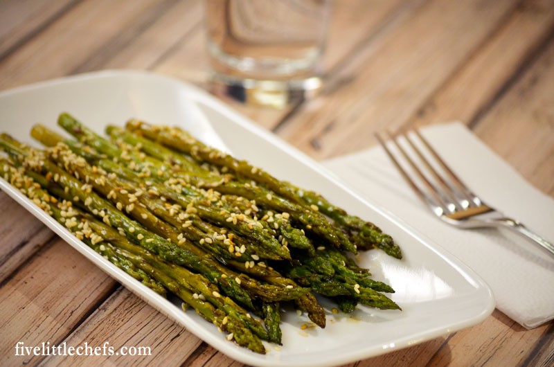 Toasted Sesame Balsamic Asparagus is simple to prepare just before your meal is served. Roasting it results in a nutty flavor with crisp stalks.
