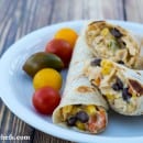 Easy chicken burrito recipe is made with frozen vegetables from the freezer, shredded cheese and rotisserie chicken. This recipe can be completed easily within 30 minutes.